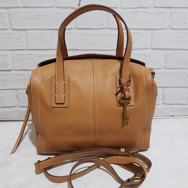 Fossil emma satchel tan original