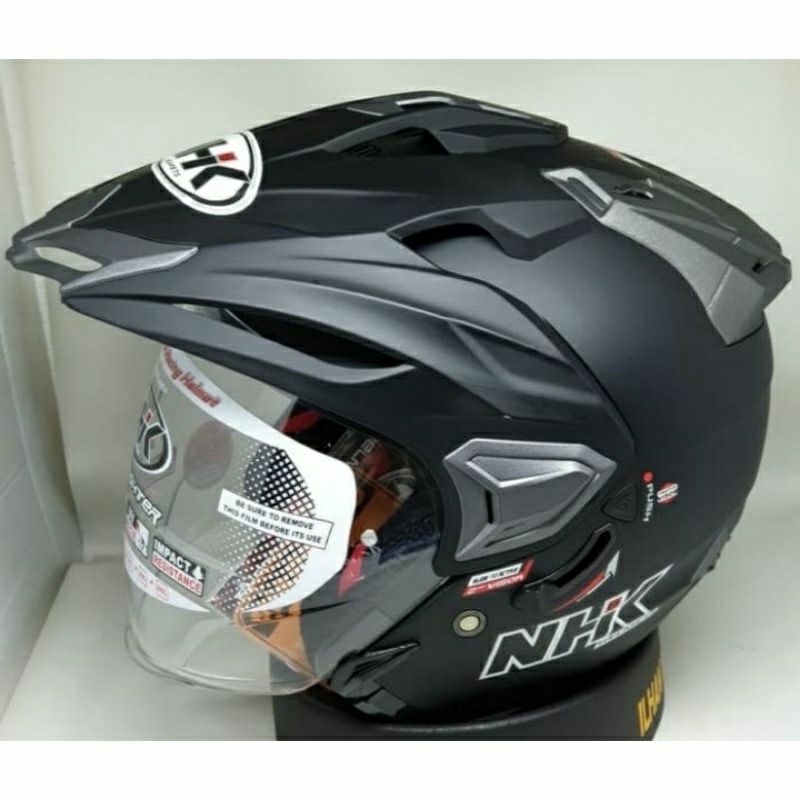 Jual HELM NHK PREDATOR CRYPTON SOLID BLACK DOFF | Shopee Indonesia