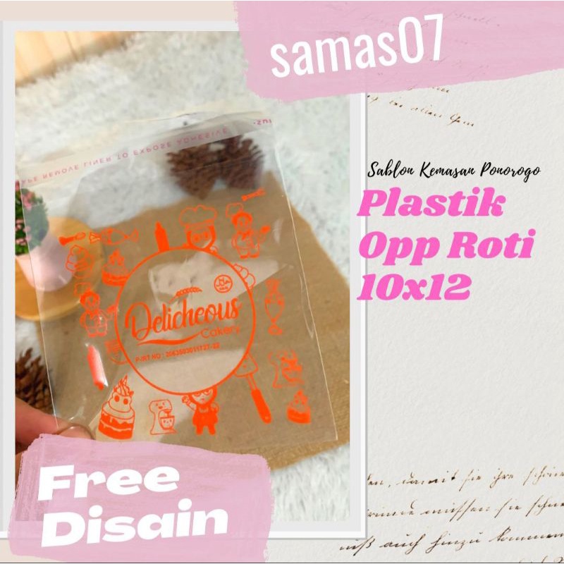 Jual Sablon Plastik Opp Roti 10x12 sablon 1000pcs sablon plastik opp ...