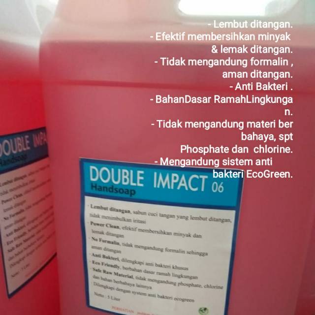 Jual Impact HandSoap Ramah Lingkungan Untuk Cuci Tangan Cuci Sayur Aman Kemasan Liter