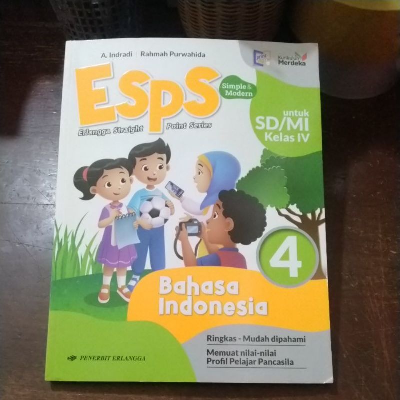 Jual Kelas 4 SD/MI ESPS Bahasa Indonesia Kurikulum Merdeka Erlangga ...