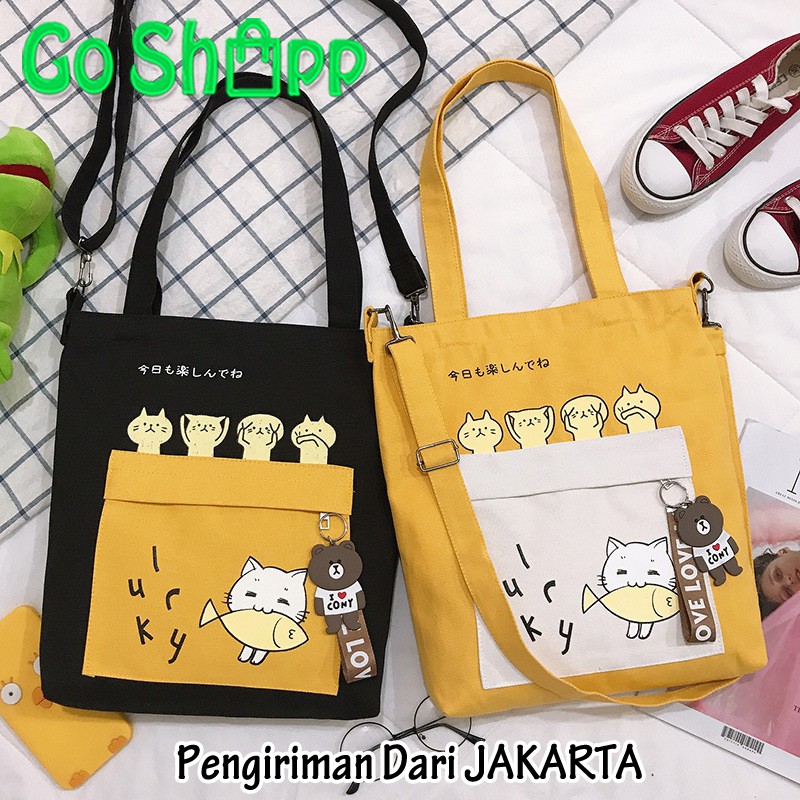 Tote bag 2025 kanvas shopee