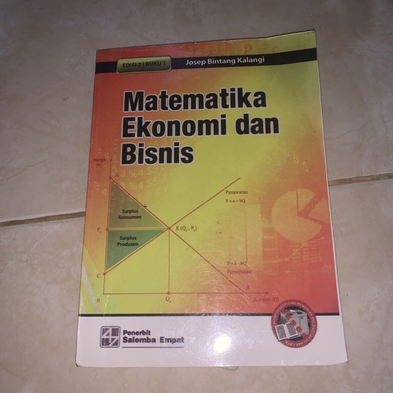 Jual BUKU MATEMATIKA EKONOMI DAN BISNIS Josep Bintang Kalangi Penerbit ...