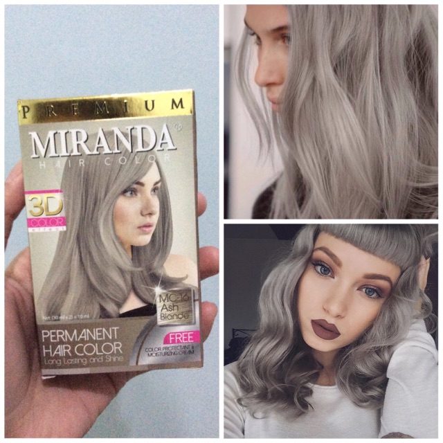 Jual MIRANDA Hair Dye MC Ash Blonde Ml Cat Rambut Blond Grey Abu Silver Pirang Coklat Muda