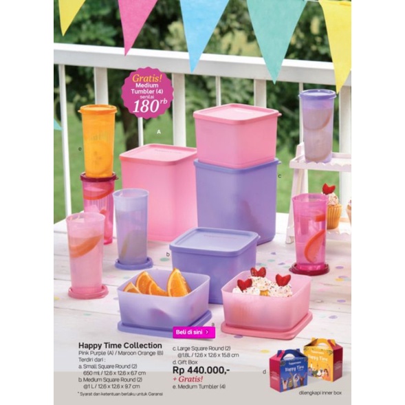 Jual Aneka Toples Kotak tall square round,Happy time collection ...