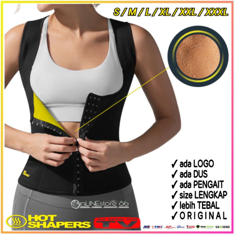 Jual BAJU SAUNA CAMI HOT SHAPERS WAIST CINCHER BUTON 3 LEV PENGAIT KANCING BAJU OLAHRAGA PEMBAKAR LEMAK PELANGSING KORSET Shopee Indonesia