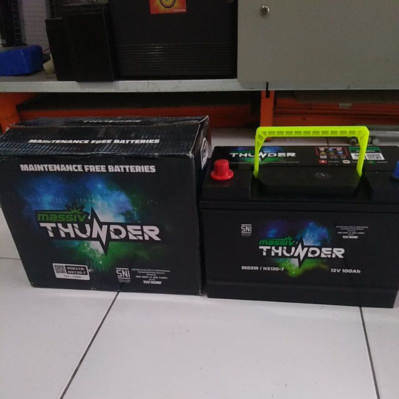 Jual AKI / ACCU MASSIV THUNDER 12V 100AH | Shopee Indonesia