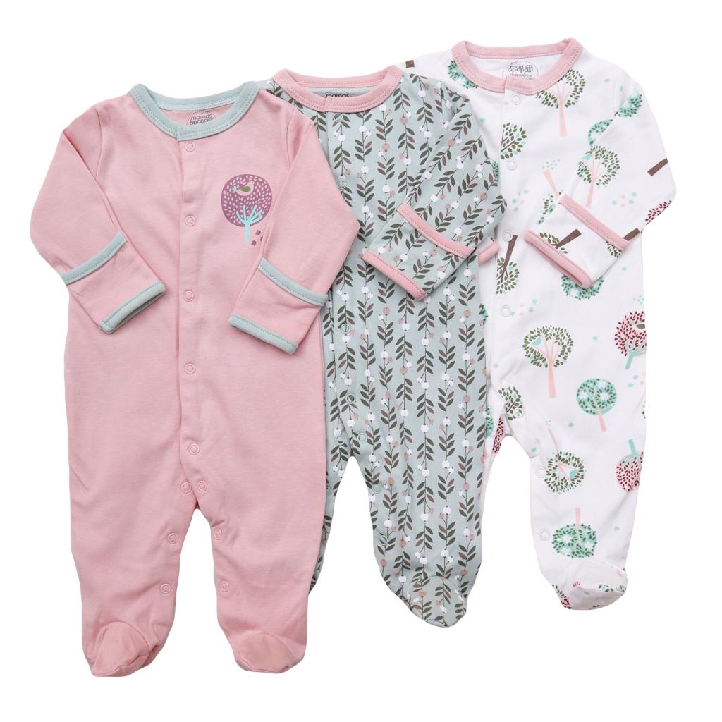 Jual BABYPOTATO - 3pcs Premium Sleepsuit Bayi 0-12Bulan Paket Piyama