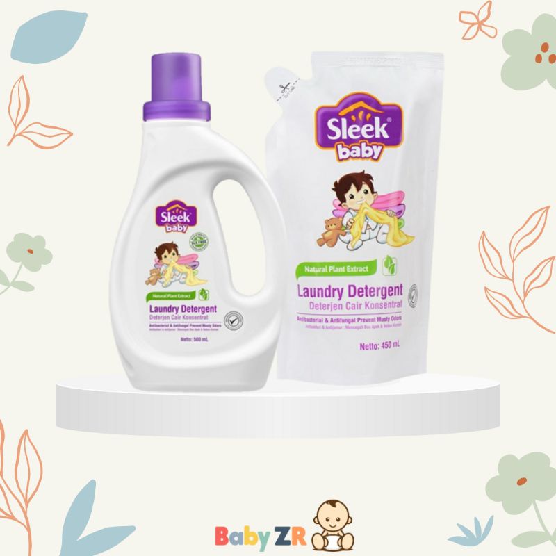 Jual Sleek Baby Laundry Detergent 500ml Botol / 450ml Refill | Shopee ...