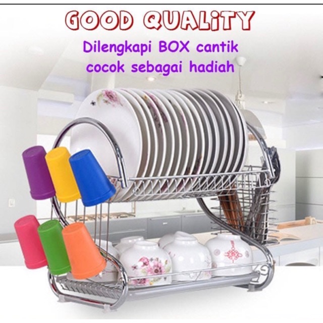 Jual Rak Piring Stainless ( new arrival ) | Shopee Indonesia
