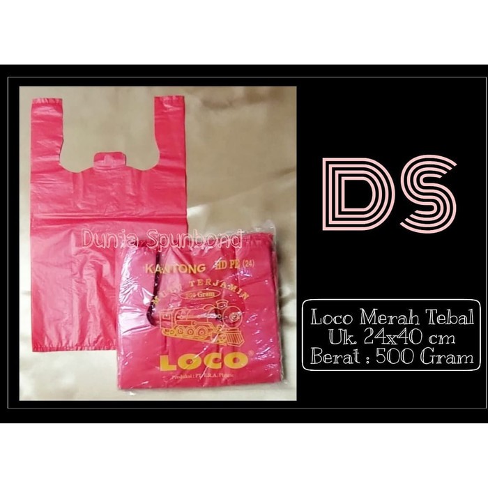 Jual Kantong Plastik Loco Merah Tebal 24 28 35 40merah Locokresek 500gram Shopee Indonesia 9348