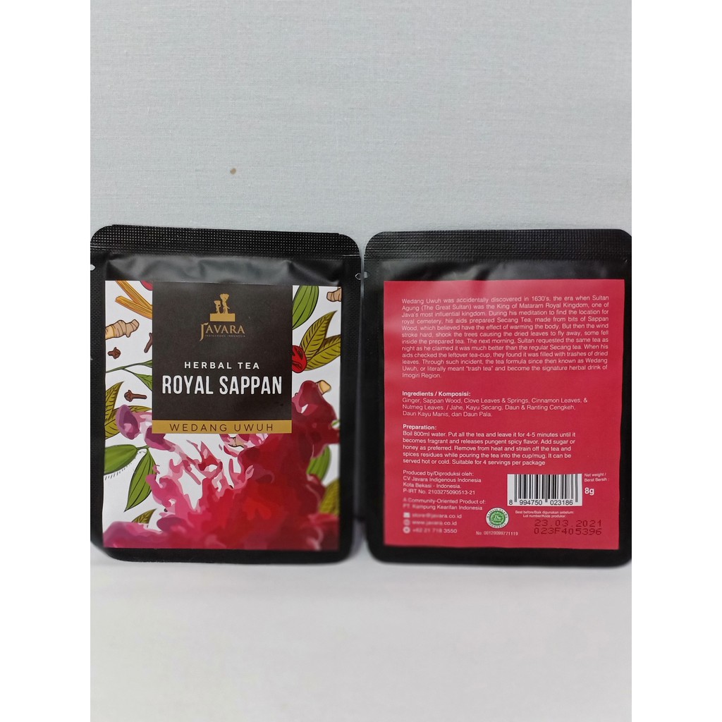 Jual Javara - Wedang Uwuh (Herbal Tea Royal Sappan) - 8 gr | Shopee ...