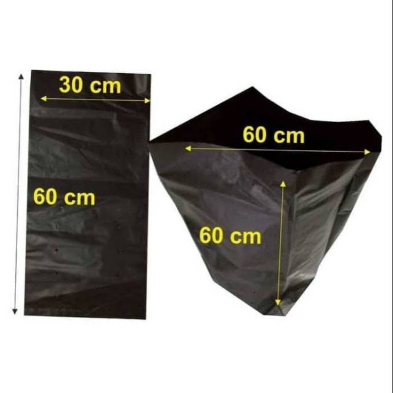 Jual Plastik Polybag Polyback Polibag Polibeg Polibek Tanaman 60 cm x ...