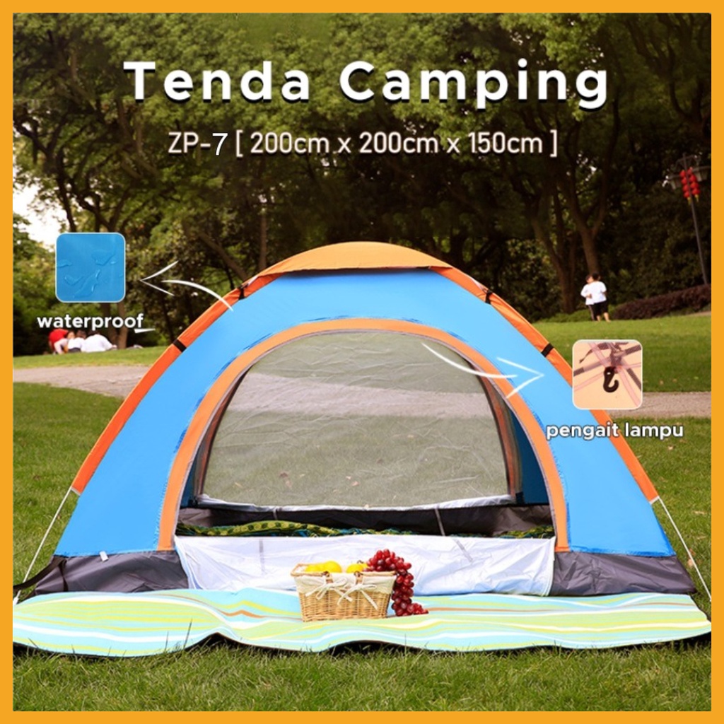 Jual Tenda Gunung Otomatis Kapasitas 4 5 Orang Tenda Indoor Dan Outdoor Tenda Camping Zp 7 2734