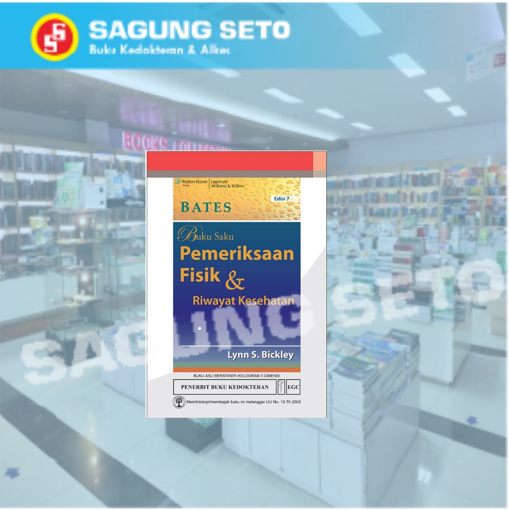 Jual BUKU SAKU PEMERIKSAAN FISIK DAB RIWAYAT KESEHATAN EDISI 7 BATES ...