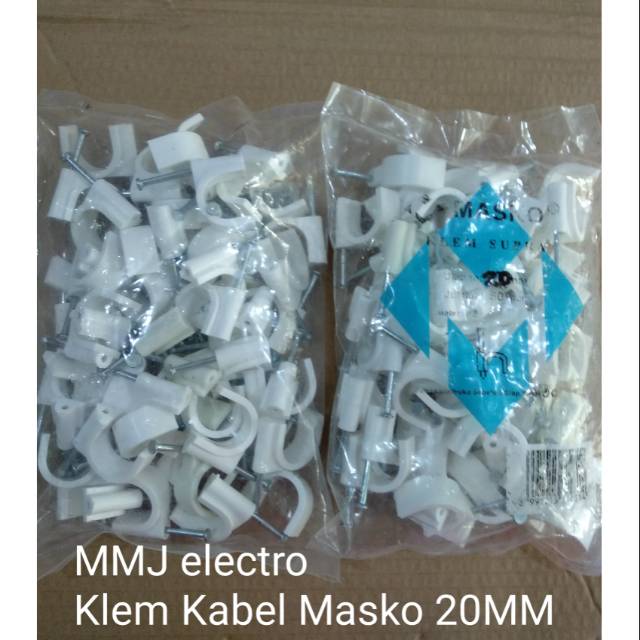 Jual Klem Kabel Masko Supra 20mm Paku Beton Asli Klem Pipa Listrik