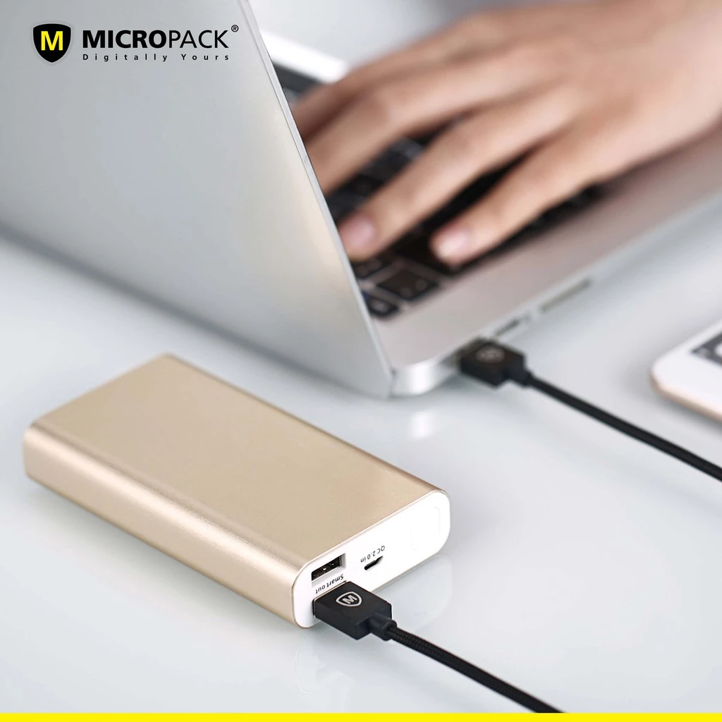 MICROPACK- Powerbank 10.000mAh 30W QC+PD 3.0 Fast Charging - PB-10000Q3