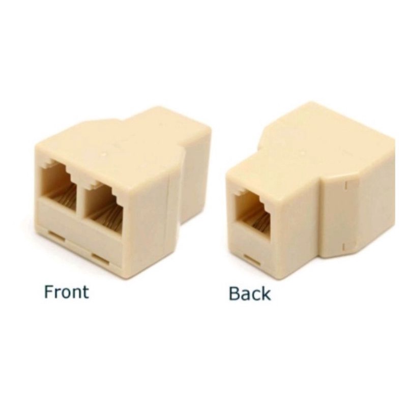 Jual Barel Splitter Telepon RJ11 1 to 2 Telephone Phone Fax Jack Line ...