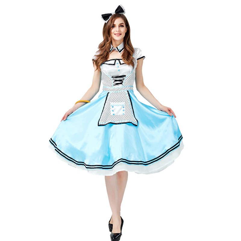 Jual Import Movie Alice In Wonderland Alice Maid Costume For Adult Women Halloween Alice