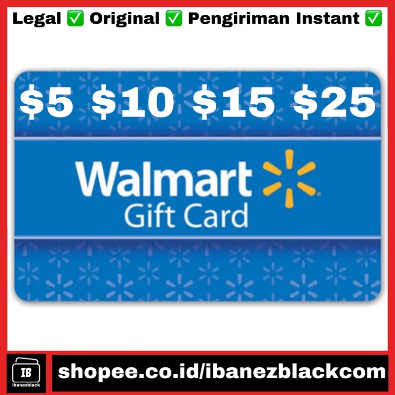 Jual Walmart Gift Card Us $5 $10 $15 $25 Digital Code | Shopee Indonesia