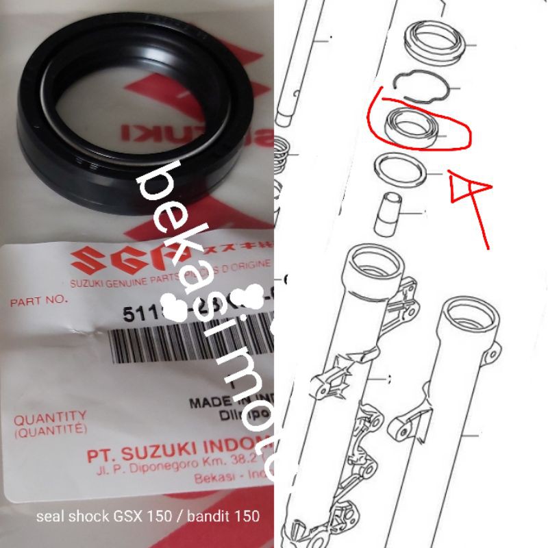 Jual sil seal shock suzuki GSX 150 R S 150R bandit 150 original 5115323K Shopee Indonesia