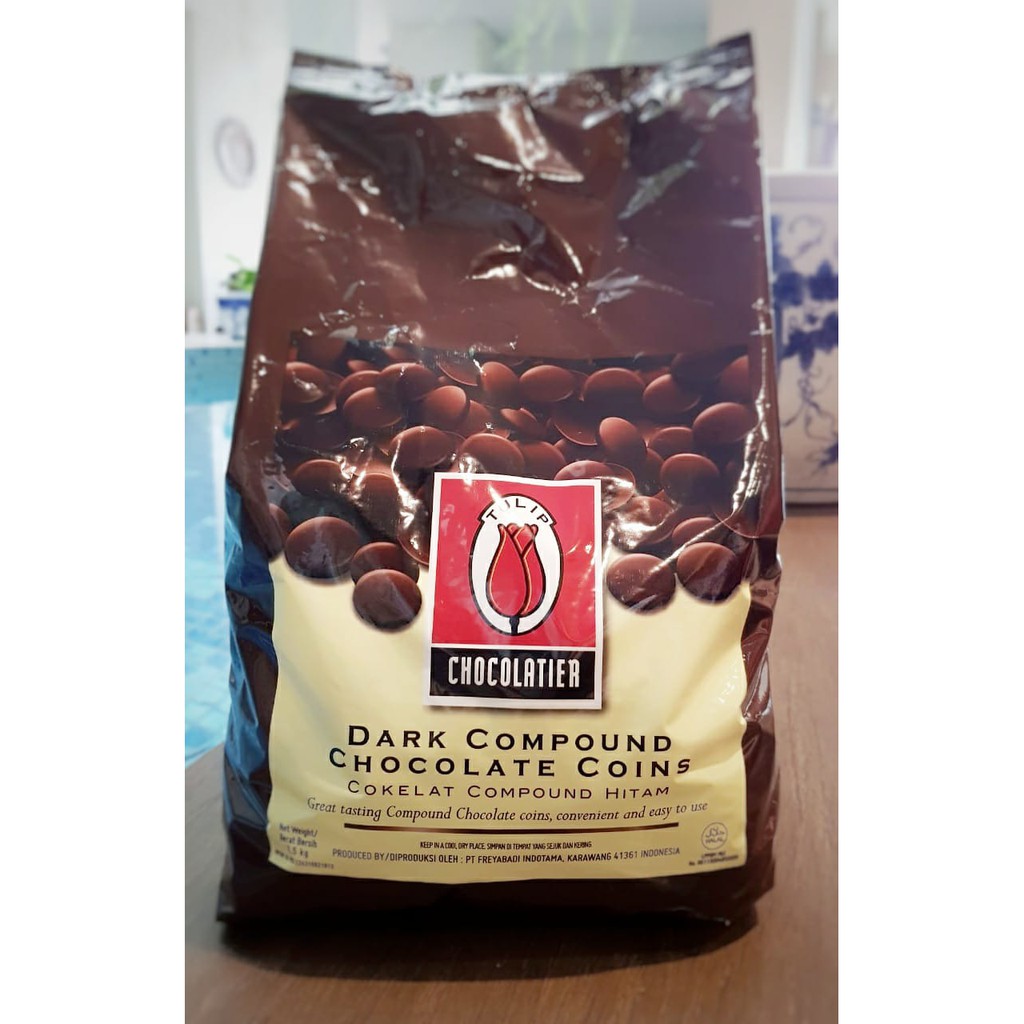 Jual TULIP Dark Compound Coin 2,5 kg Coklat Compound coin Shopee