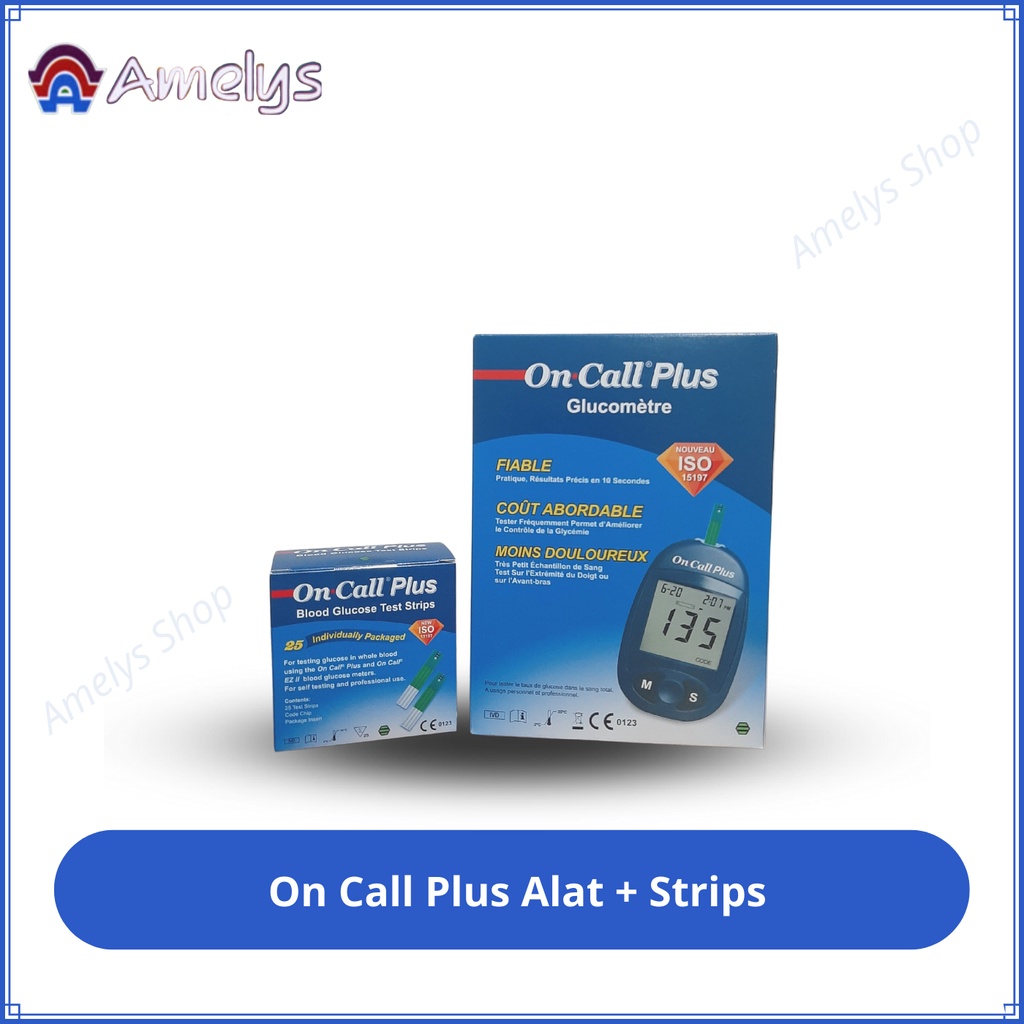Jual On Call Plus Glucometre Alat Ukur Gula Darah dan Test Strips Gula ...