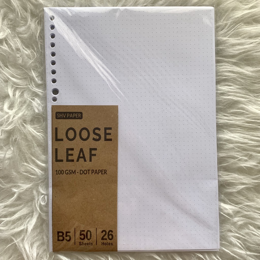 Jual Shv Loose Leaf B Hvs Gsm Gsm Grid Dot Lined Blank Kertas Isi Refill Binder