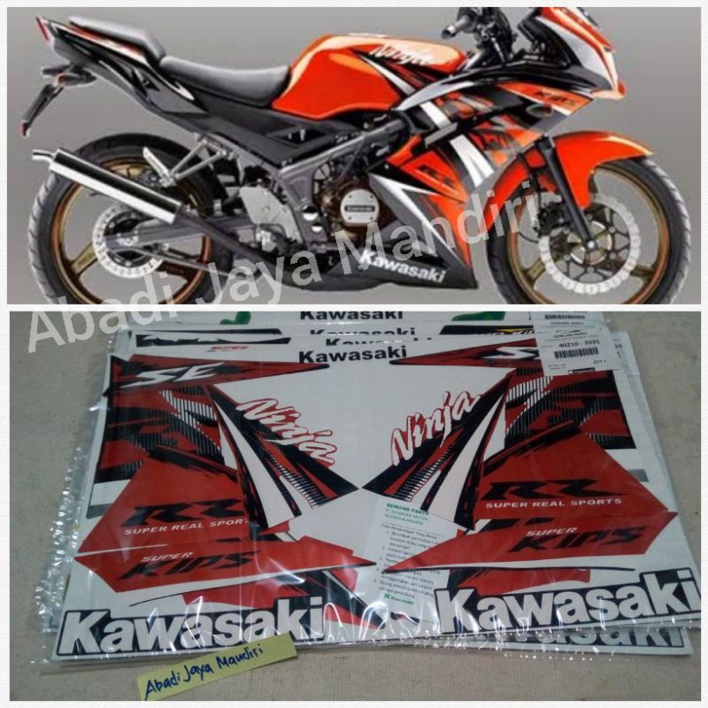 Jual STRIPING LIS STIKER KAWASAKI NINJA RR OREN ORANGE SE 2014 ASLI ...