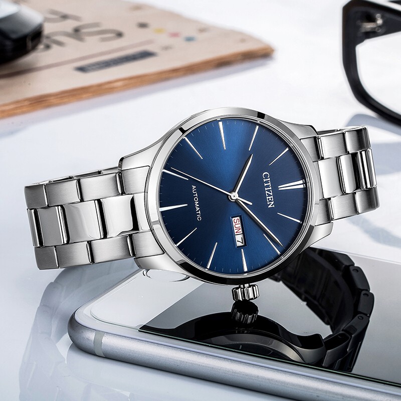 Citizen NH8350-83L Orologio Automatico Uomo – Quadrante Blu Sunray, Cassa In Acciaio 40mm, Vetro Minerale, Funzione Giorno/Data, 5 ATM - 2