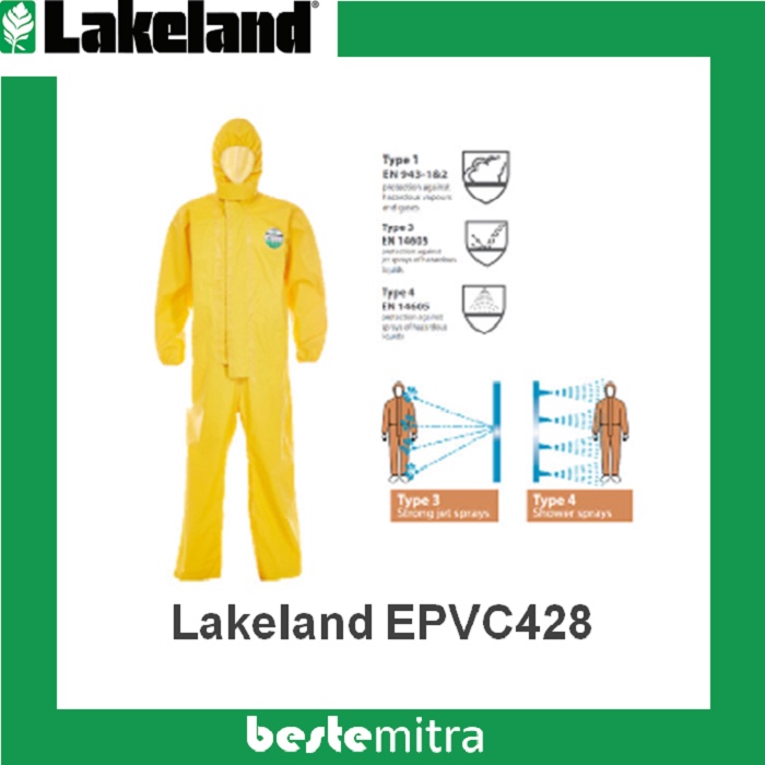 Jual Hazmat Suit Baju APD EPVC428 Chemical Protective Coverall ...