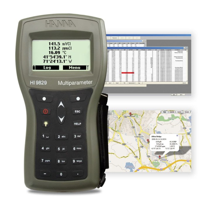 Jual HI9829 Multiparameter pH/ISE/EC/DO/Turbidity Waterproof Meter with ...