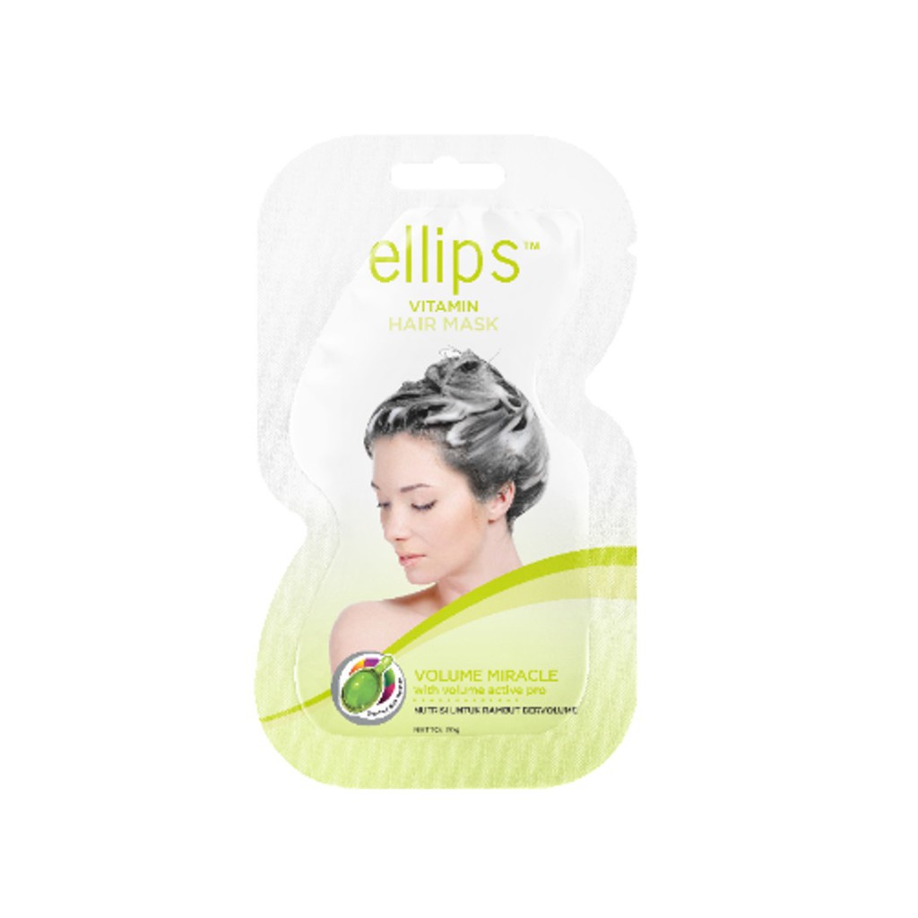 Jual ELLIPS HAIR MASK VOLUME MIRACLE 20GR SCH | Shopee Indonesia