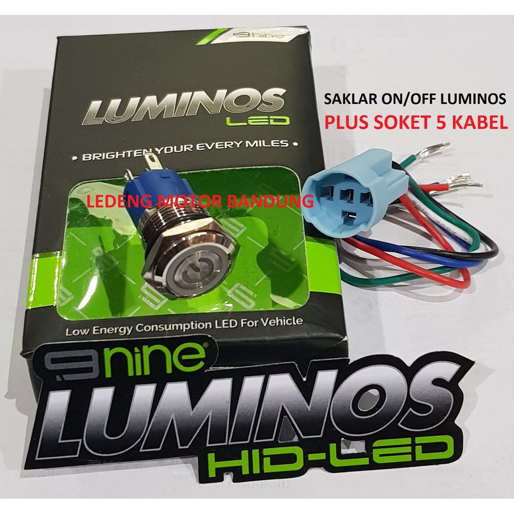 Jual Nikel Chrome Saklar Push On Off Switch Lampu Illuminated LED Motor ...