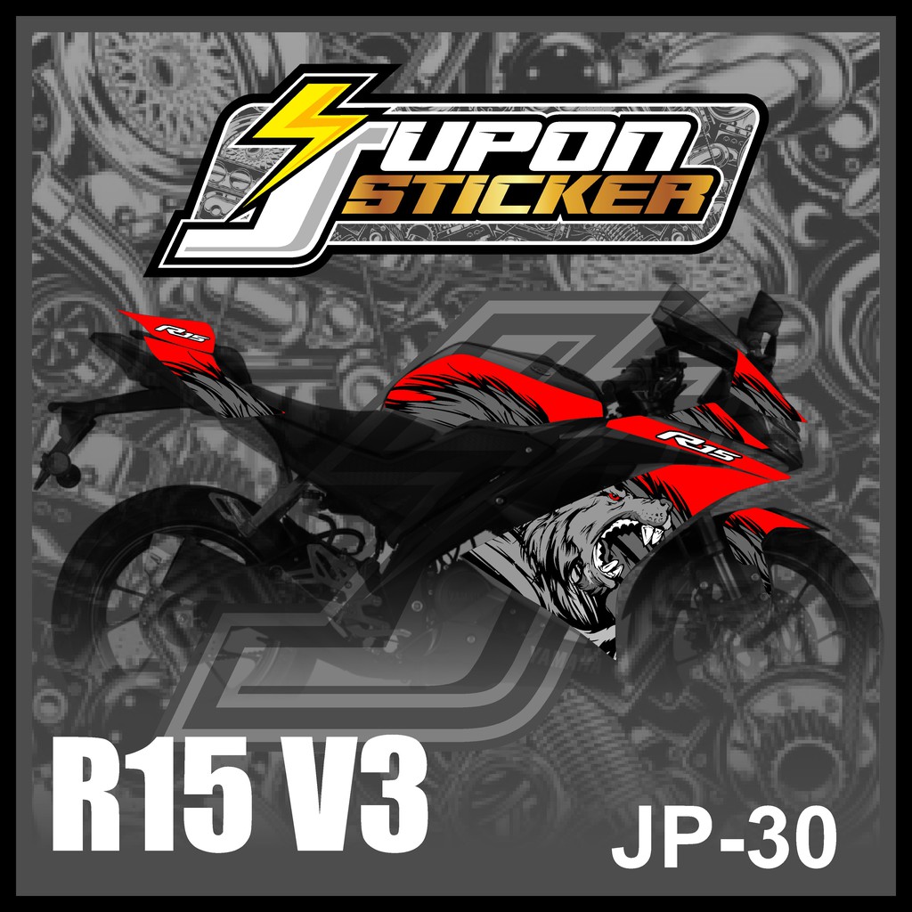 Jual Sticker Striping Semifull Yamaha R 15 V3 / R15 V3 - Sticker Lis ...