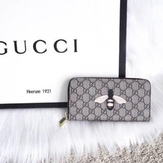 Original Quaility Gucci 291105 GG Supreme Zipper Wallet Blue