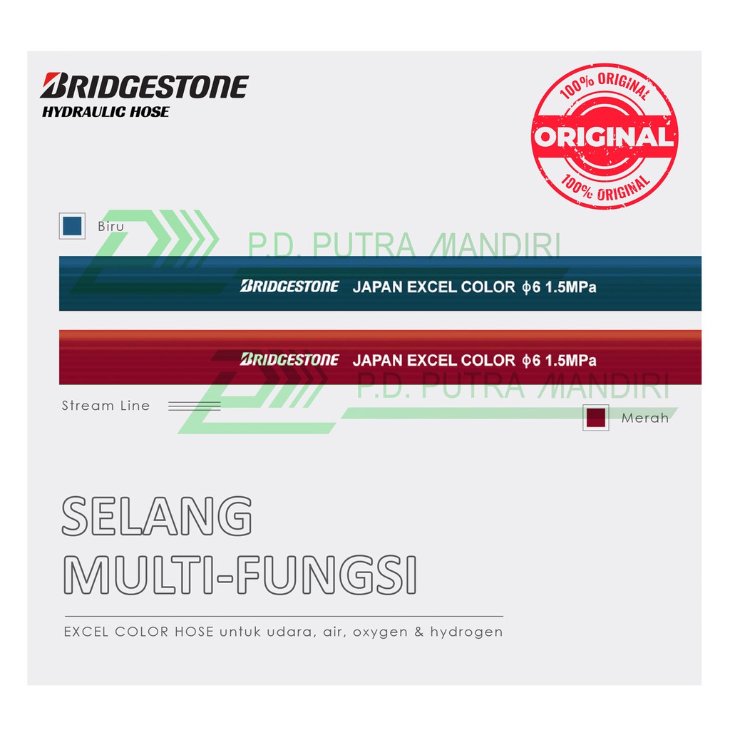 Jual Bridgestone Excel Color Air Water Hose JAPAN size 2