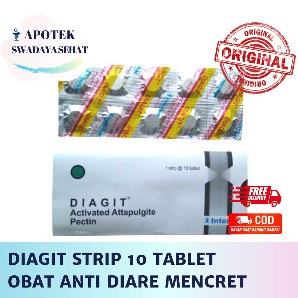 Jual DIAGIT STRIP 10 Tablet Obat Anti Diare BAB Cair Mencret
