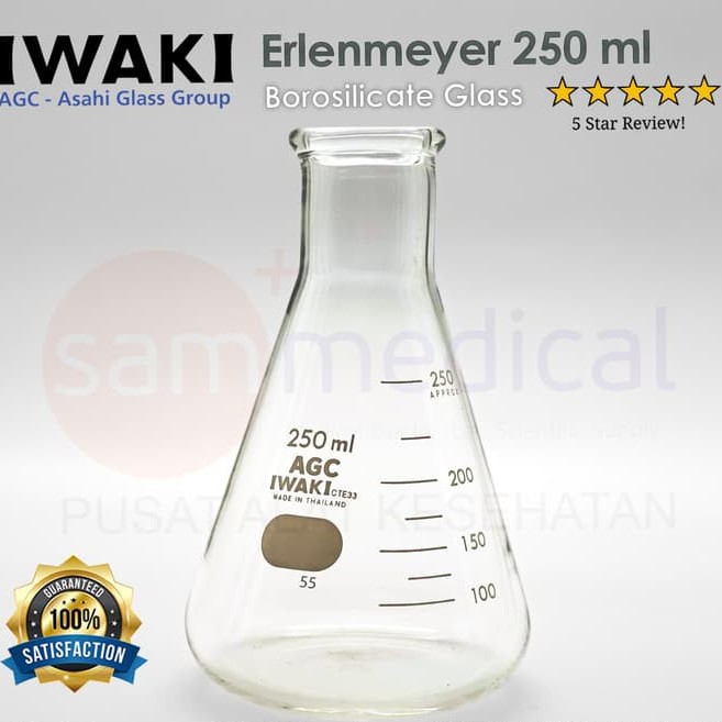 Jual Iwaki Erlenmeyer Flask Gelas Kimia Shopee Indonesia 0008