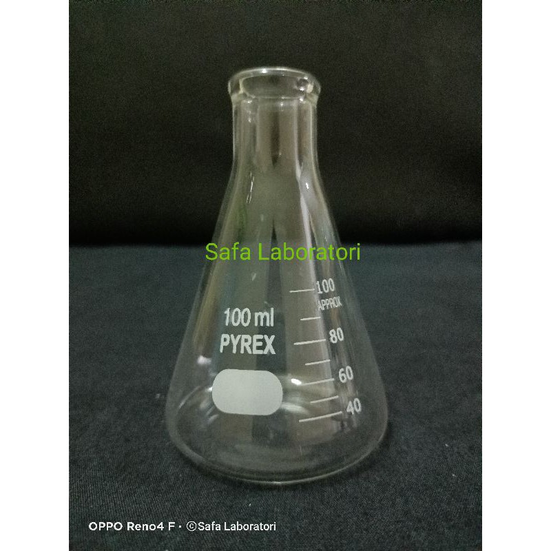 Jual Erlenmeyer Flask / Labu Erlenmeyer 100ml Pyrex | Shopee Indonesia