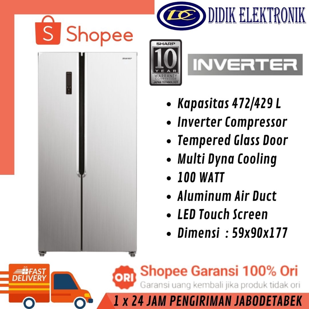 Jual Sharp Sj Is M Sl Kulkas Side By Side Lux Interior L Sjis Msl