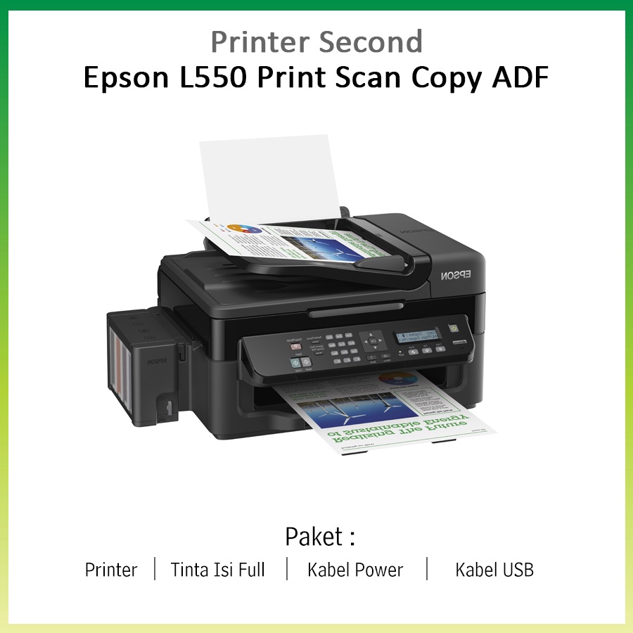 Jual Printer Second Epson L Print Scan Copy Adf Shopee Indonesia