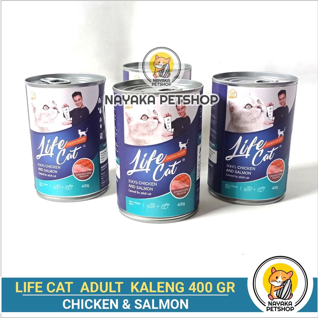 Jual Life Cat Kaleng 400 Gr Chicken Salmon Pakan Kucing Basah Makanan