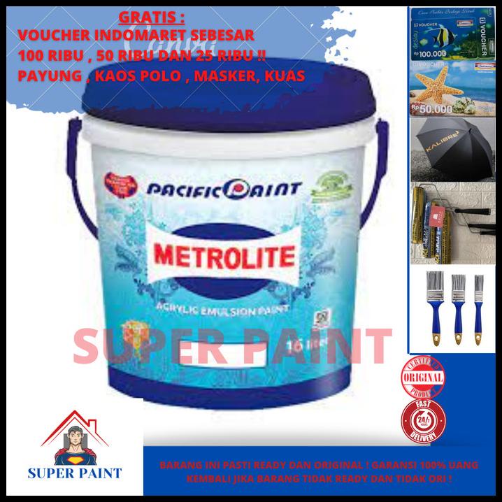 Jual Cat Tembok Metrolite Putih Kebiruan Ukuran 16liter Metrolit 25kg Shopee Indonesia 8415