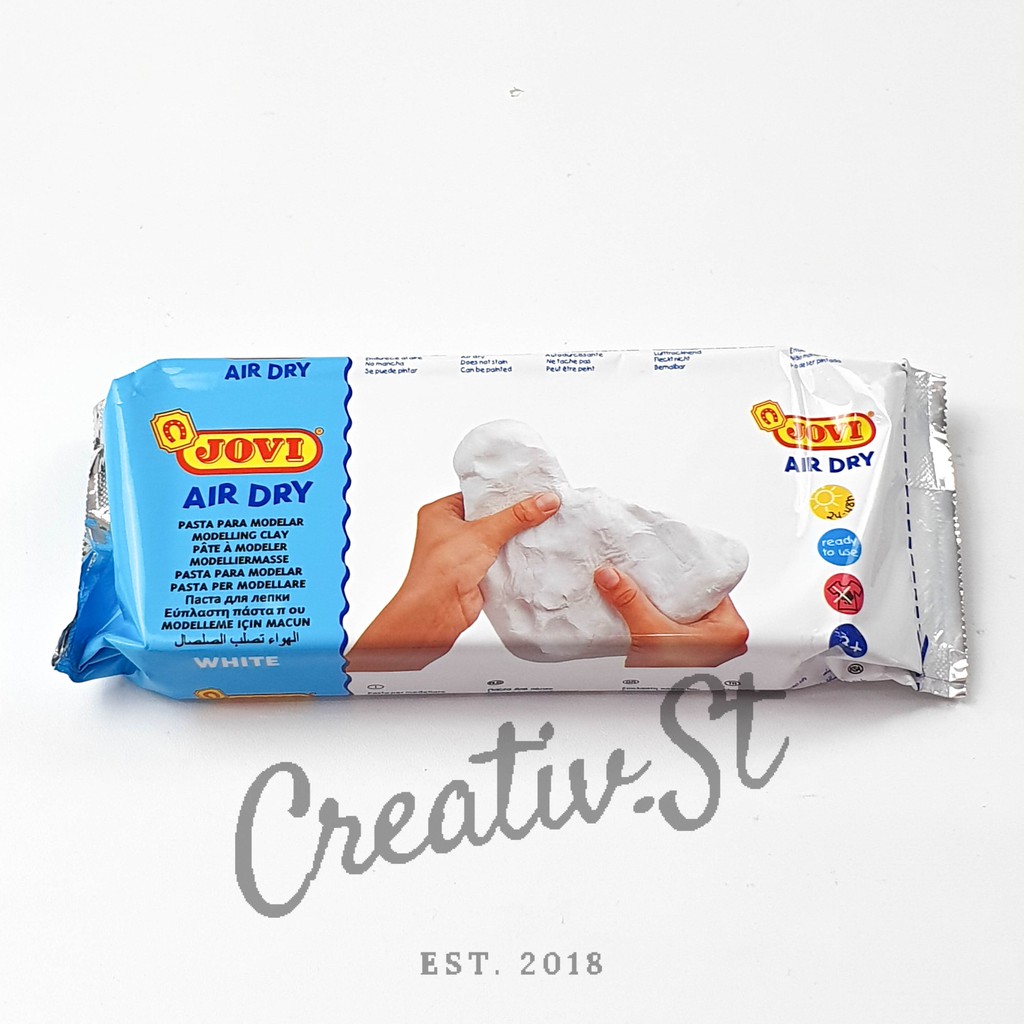 Jual Jovi Modelling Clay Air Dry White Terracotta 500 Gr Tanah Liat ...