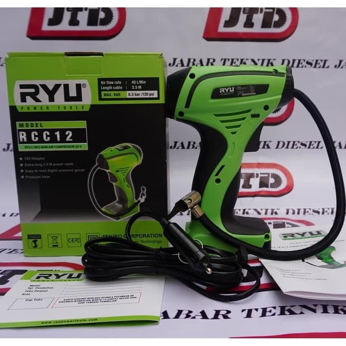 Jual RYU RCC12 Mini air compressor 12V DC pompa ban kompresor mini RCC ...