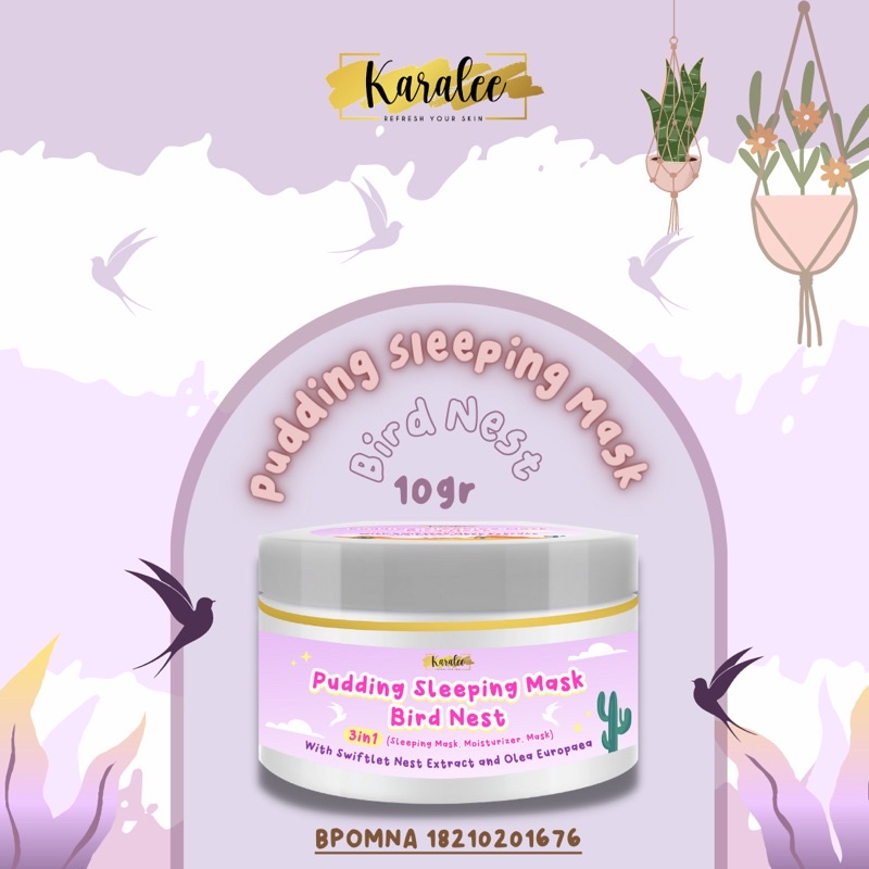 Jual Karalee Pudding Sleeping Mask Bird Nest Shopee Indonesia
