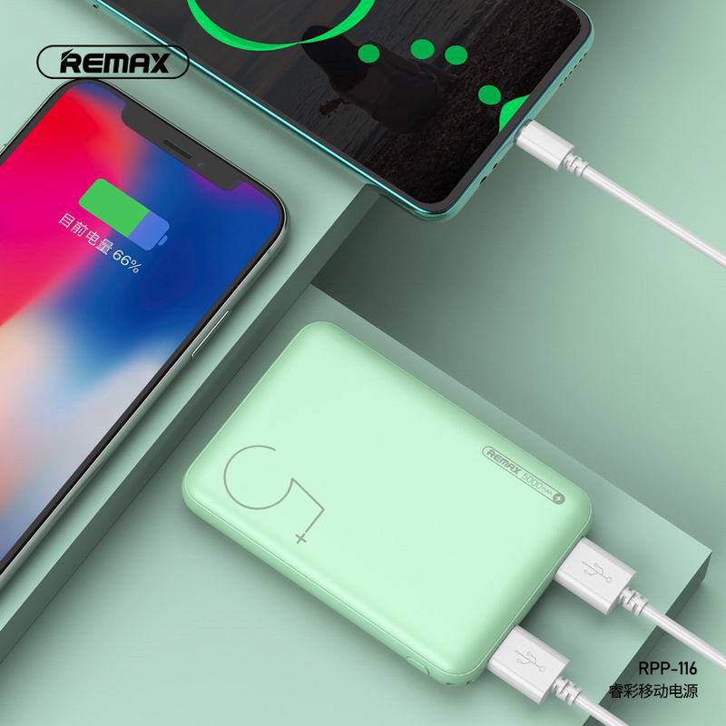 Jual POWERBANK REMAX RITRY 5000MAH RPP-116 PB BATTERY CHARGER DUAL PORT ...