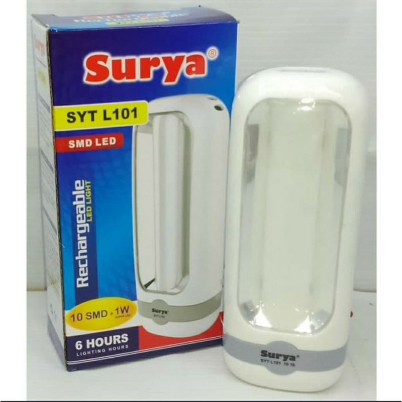 Jual SURYA emergency lamp led dan senter SYT L 101 lampu darurat portable tahan lama 9 jam