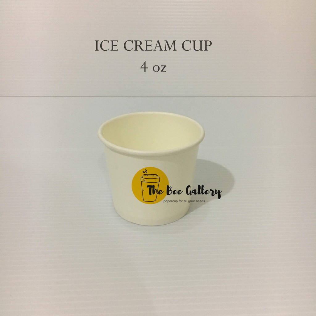 Jual Paper Cup ICE CREAM 4 oz / Gelas Kertas Es krim (per 1000) Shopee Indonesia
